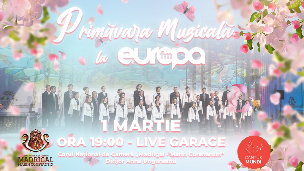 Primăvara muzicală, la Europa FM Concert Madrigal, Live în Garajul