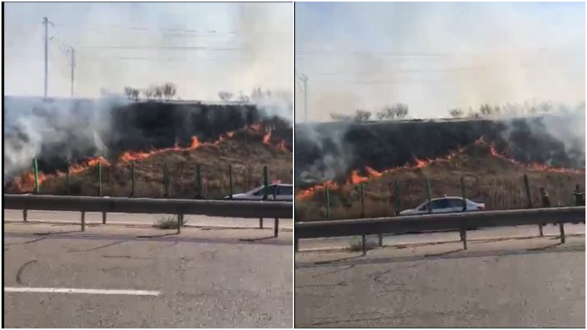 CFR Călători: Cele 5 trenuri staționate între Dunărea și Cernavodă Pod din cauza unui incendiu au fost repuse în circulație