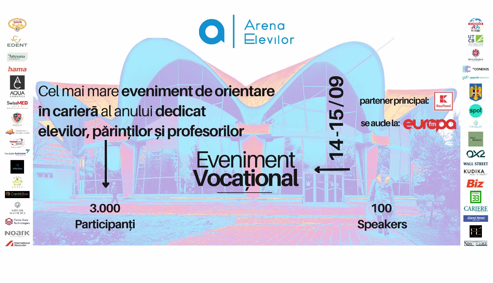 Peste 100 de speakeri la Arena Elevilor, cel mai mare eveniment de orientare în carieră, vocație și dezvoltare personală din România! : Europa FM