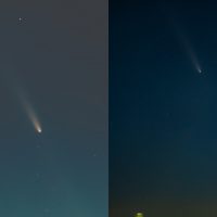 Cometa Tsuchinshan–ATLAS fotografiată de Vlad Rotaru.